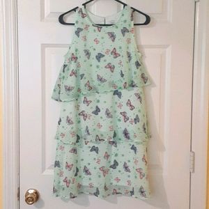 Cute Butterfly and flower casual dress